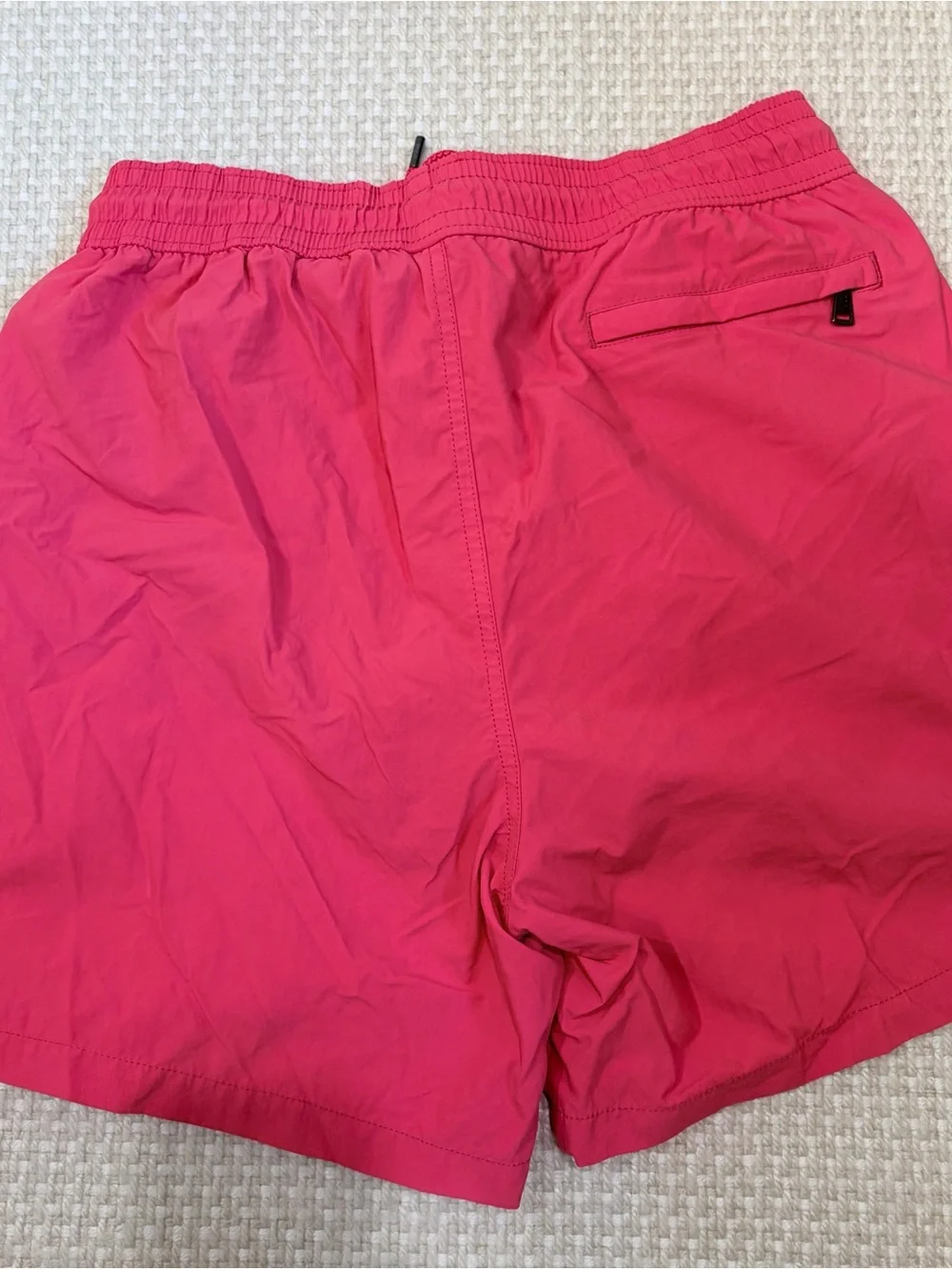 Polo by Ralph Lauren Red Men's 5 3/4 Length Swim Trunks with Drawstring